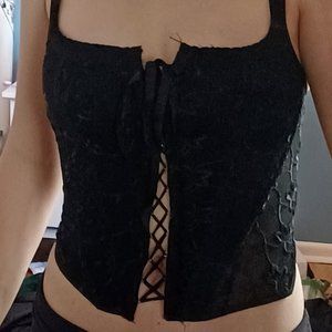 Black Lace Corset Top